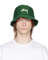 Stussy Green Big Stock Bucket Hat