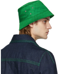 Bottega Veneta Green Intreccio Bucket Hat
