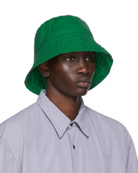 Dries Van Noten Green Nylon Quilted Bucket Hat