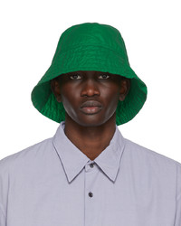 Dries Van Noten Green Nylon Quilted Bucket Hat