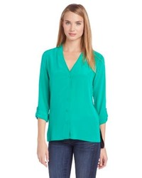 Bailey 44 Stratosphere V Neck Colorblock Woven Blouse