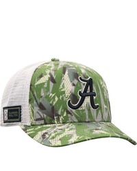 Top of the World Camowhite Alabama Crimson Tide Oht Military Appreciation Shattered Trucker Snapback Hat