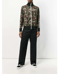 Palm Angels Camouflage Print Zipped Jacket
