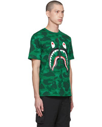 BAPE Green Camo Shark T Shirt