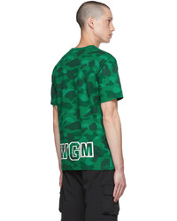 BAPE Green Camo Shark T Shirt
