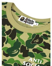 A Bathing Ape X Anti Social Social Club Camouflage Print T Shirt