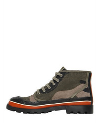 Valentino Camouflage Canvas Desert Boots