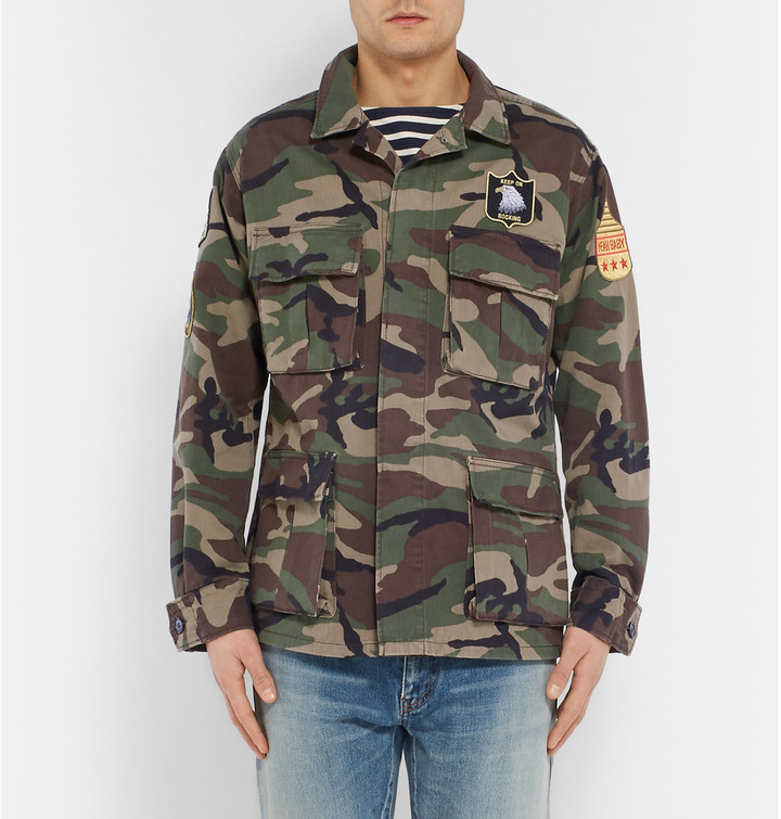 Saint Laurent Camouflage Print Cotton Field Jacket, $1,890 | MR PORTER ...