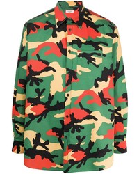Valentino Oversized Camouflage Print Shirt