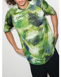 Off-White Active Camouflage Print Mesh T Shirt