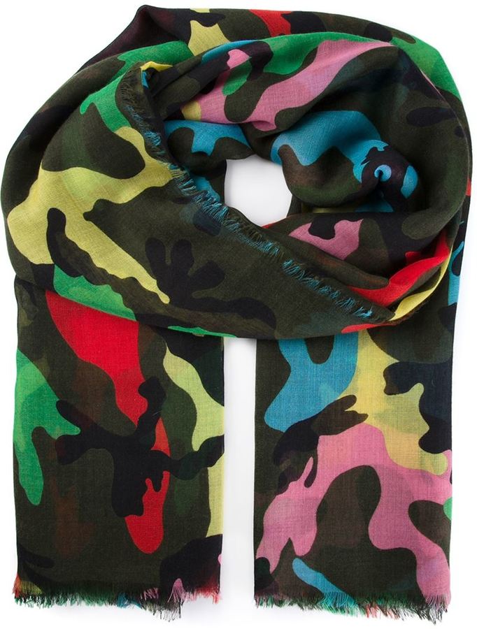 Valentino Garavani Camouflage Scarf, $753 | farfetch.com | Lookastic