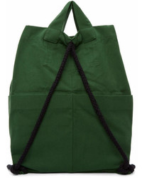 Phoebe English Green Canvas Backpack