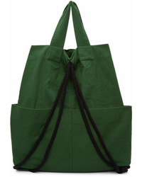 Phoebe English Green Giant Canvas Backpack