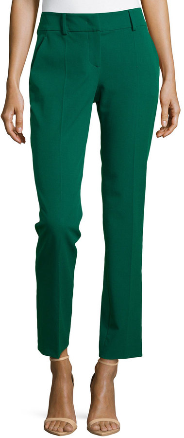 M Missoni Straight Leg Ankle Cropped Pants Green, $275 | Last Call by ...