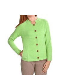 ALPS Kristen Cardigan Sweater Cotton Spring Green