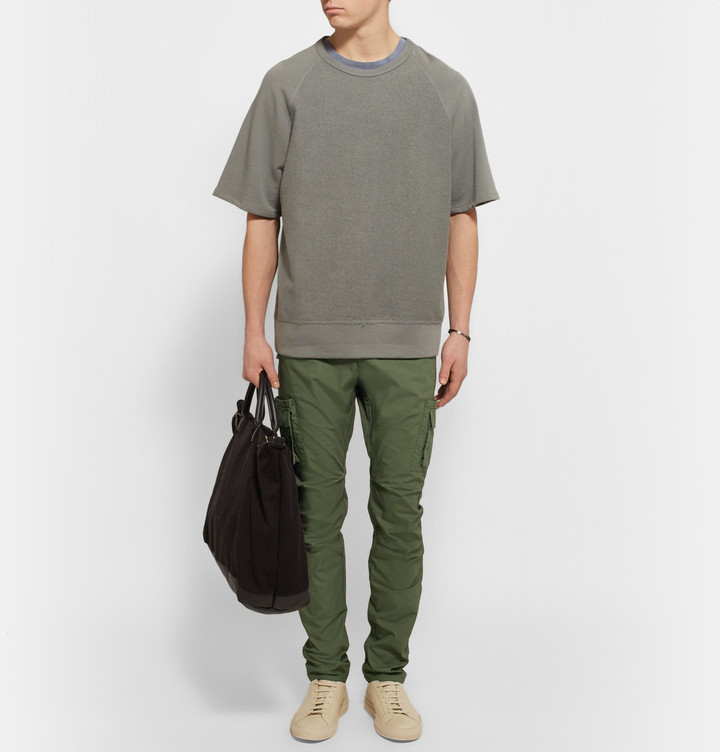 John Elliott Slim Fit Tapered Cotton Cargo Trousers, $300 | MR