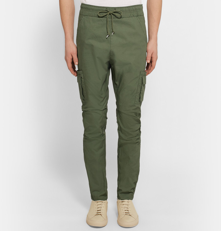 John Elliott Slim Fit Tapered Cotton Cargo Trousers, $300 | MR