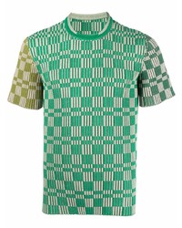 Jacquemus Ribbed Geometric Pattern T Shirt