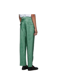 Bode Green Moire Trousers