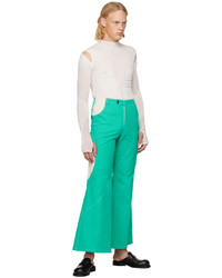 HEAD OF STATE Green White Ojo Trousers