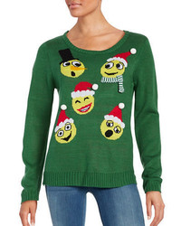 By Design Emoji Ugly Christmas Sweater