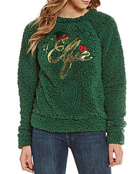 Love On A Hanger Christmas Elfie Fuzzy Sweater