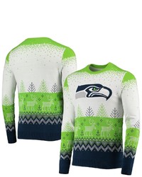 FOCO White Seattle Seahawks Big Ugly Pullover Sweater At Nordstrom