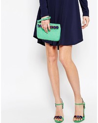 Asos Co Ord Jewel Clutch Bag With Wrist Strap
