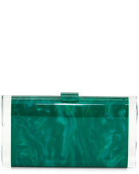 Edie Parker Lara Backlit Acrylic Clutch Bag Green