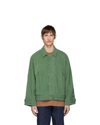 Green Corduroy Shirt Jacket