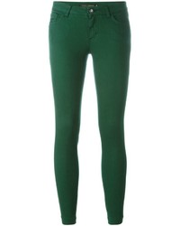 Green Cotton Skinny Jeans