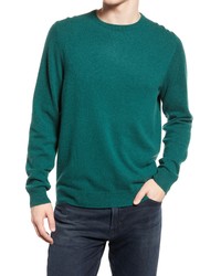 Nordstrom Cashmere Crewneck Sweater In Green Trekking At