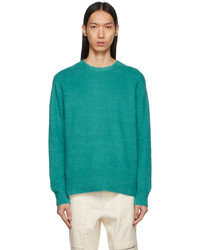 Helmut Lang Green Brushed Crewneck Sweater