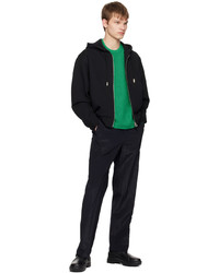 Solid Homme Green Open Work Sweater