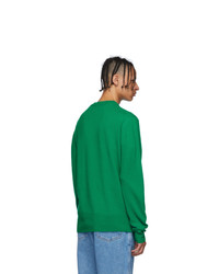 Acne Studios Green Wool Nalon Face Sweater