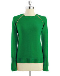 Anne Klein Knit Sweater With Zipper Detail