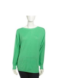 Neiman Marcus Kangaroo Pocket Sweater Green