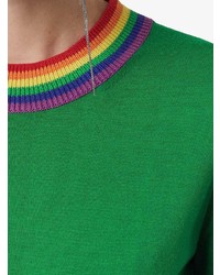 Burberry Stripe Detail Wool Sweater