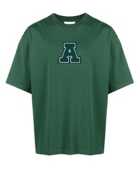 Axel Arigato College A Flocked Logo T Shirt