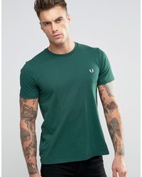 Fred Perry Crew Neck T Shirt In Green