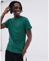 Tommy Jeans Essential Flag Logo T Shirt In Green Marl