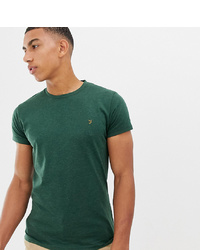 Farah Gloor Slim Fit Logo Marl T Shirt In Green