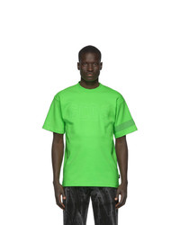 Gcds Green Fluo Logo T Shirt