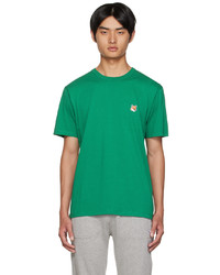 MAISON KITSUNÉ Green Fox Head T Shirt