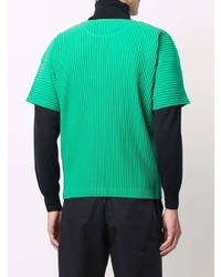 Homme Plissé Issey Miyake Ribbed Round Neck T Shirt