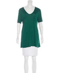 Alexander Wang T By Heathered Scoop Neck T Shirt W Tags