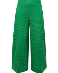 Green Crochet Wide Leg Pants