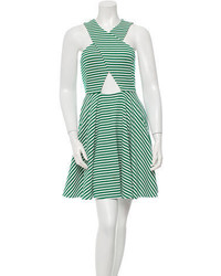 Torn By Ronny Kobo Striped Flared Dress