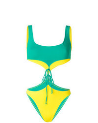 Green Cutout Swimsuit