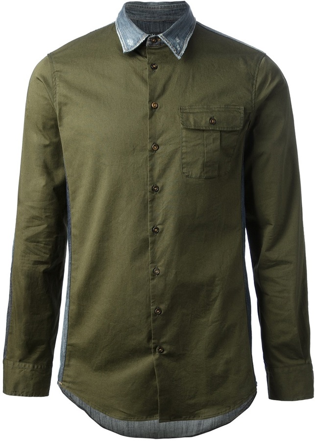 DSquared 2 Bi Colour Shirt, $775 | farfetch.com | Lookastic